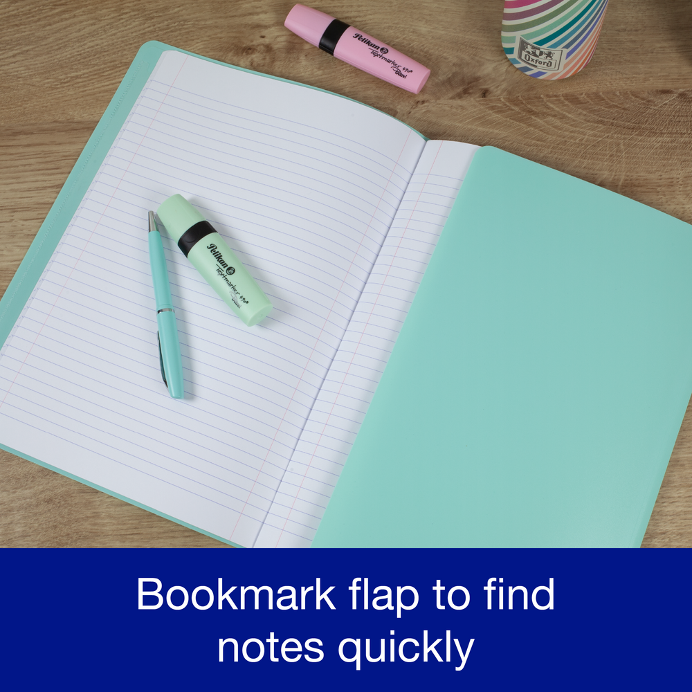 Oxford easyBook® A4 Pastel PP 7mm Ruled Exercise Books - Pack of 10