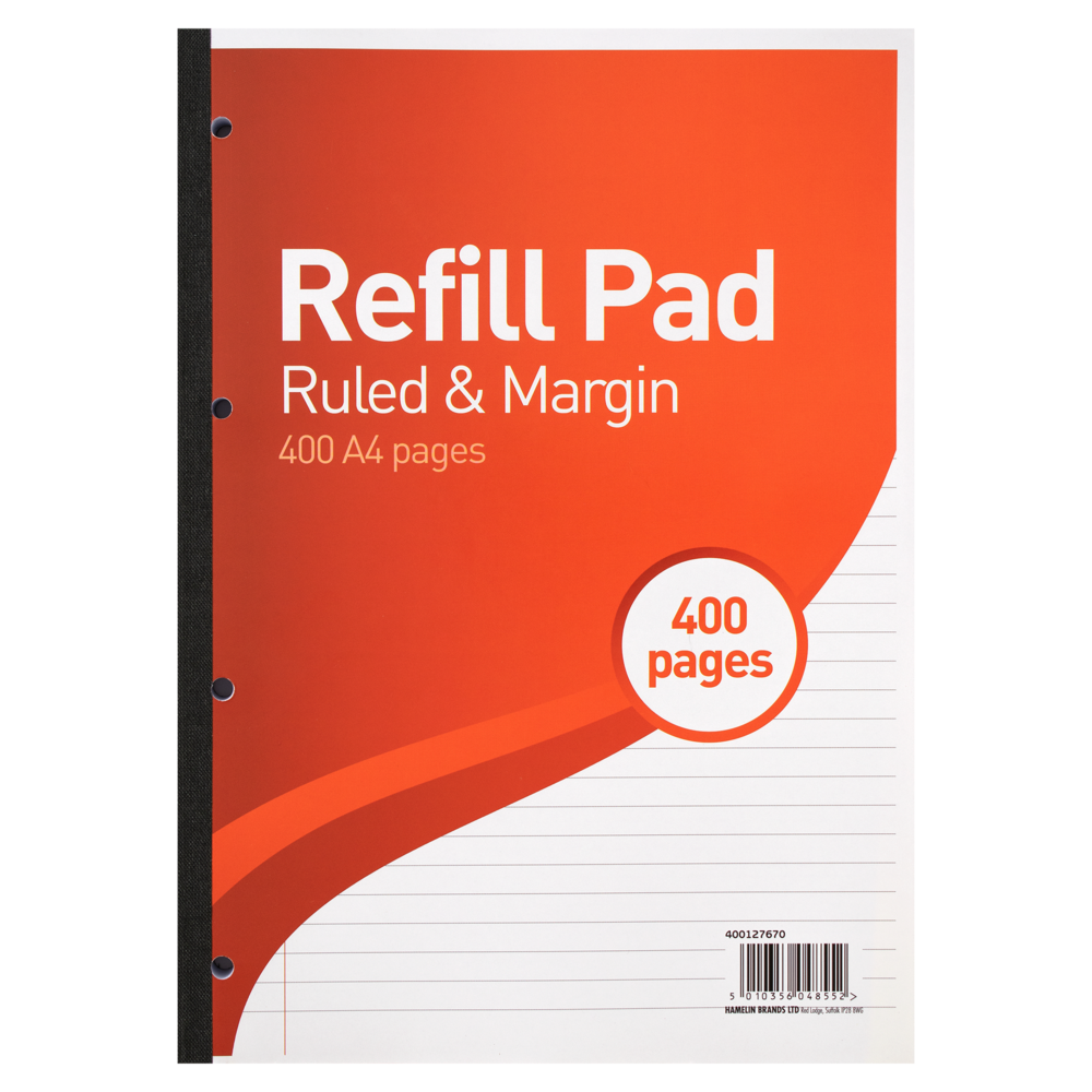 Summit A4 Narrow Ruled and Margin Refill Pad - Pack of 5