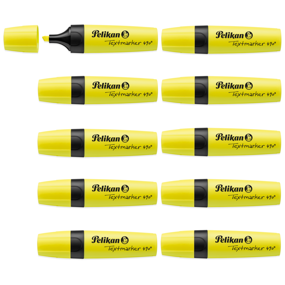 Pelikan Highlighter – Fluorescent Yellow - Pack of 10