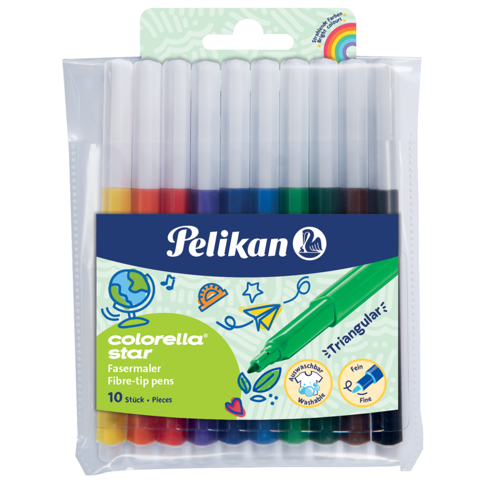 Pelikan Fibre Tip Colouring Pens – pack of 10