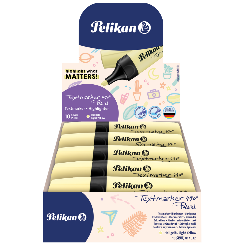 Pelikan Highlighter – Pastel Yellow - Pack of 10