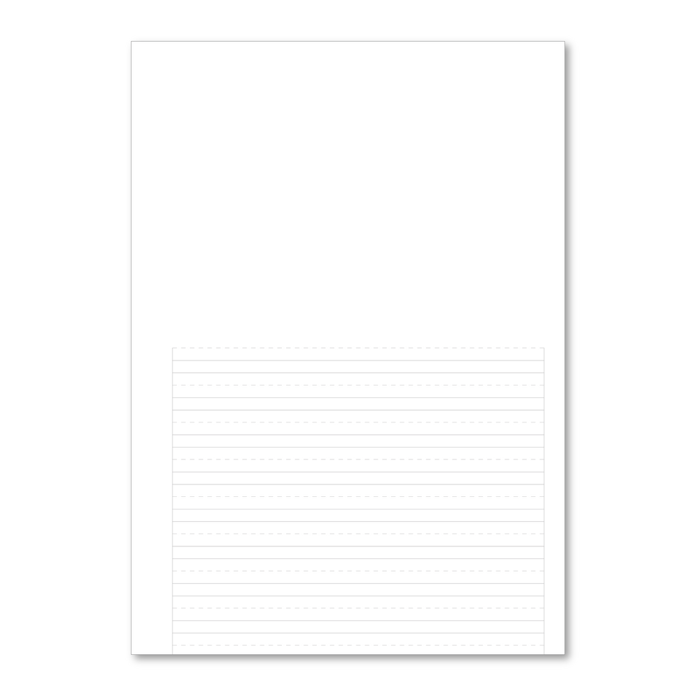 Hamelin A4 Exercise Book Stapled, plain top / Handwriting 6mm dashed bottom ruling , 80 Page - Without Free Personalisation