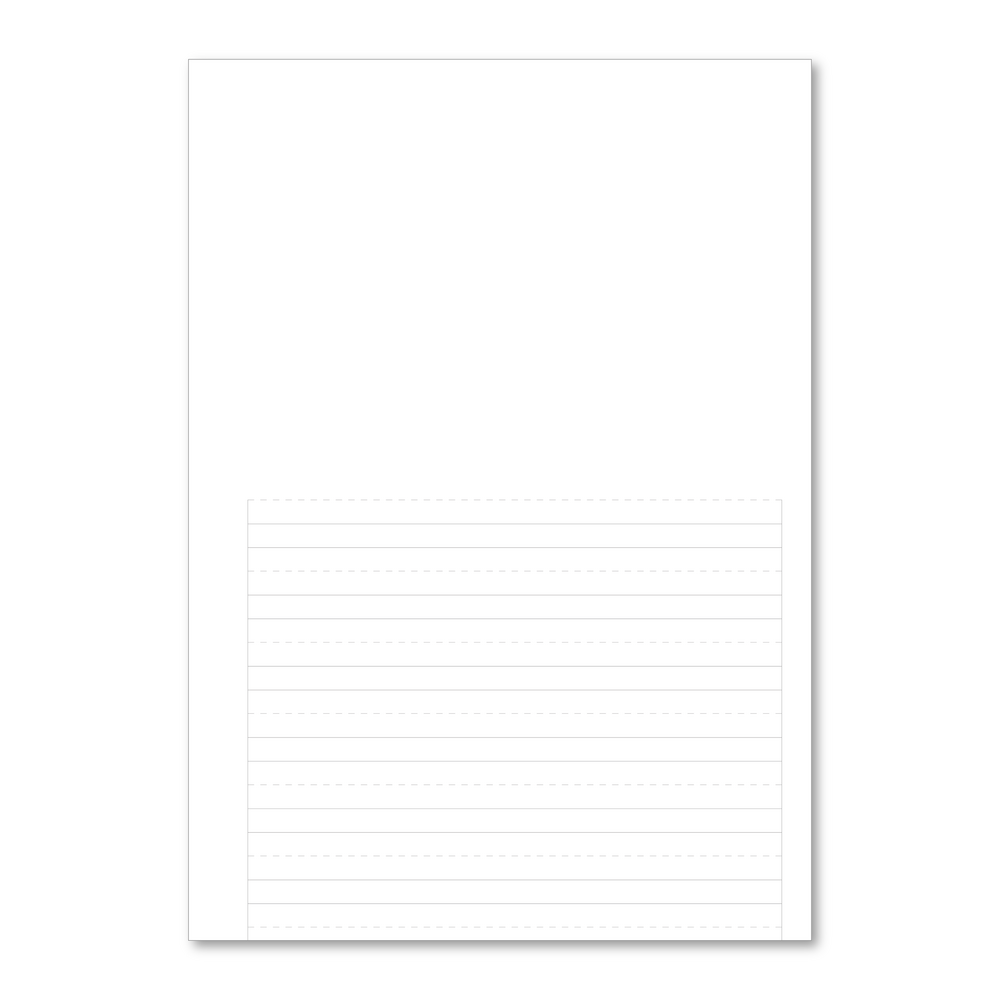 Hamelin A4 Exercise Book Stapled, plain top / Handwriting 8mm dashed bottom ruling , 80 Page - Without Free Personalisation