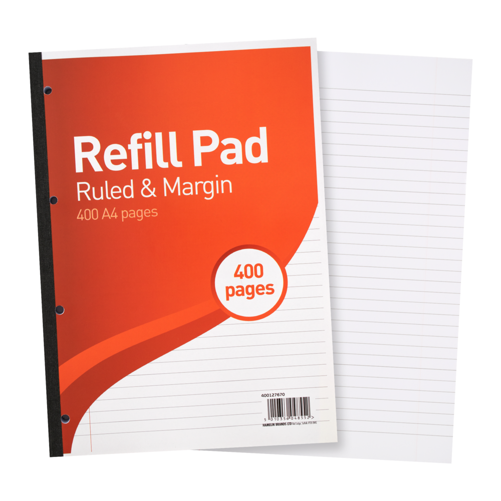 Summit A4 Narrow Ruled and Margin Refill Pad - Pack of 5