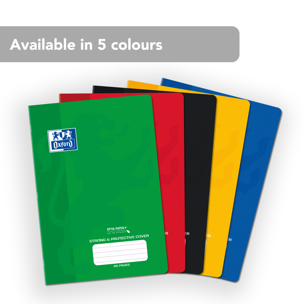 Oxford PP Cover A4 Exercise Book 8mm Ruled & Margin, 96 Pages