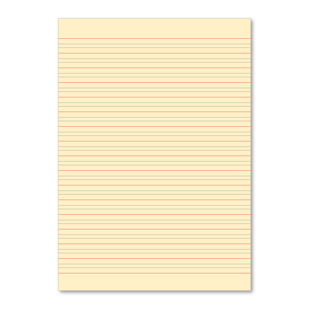 Hamelin A4 Exercise book Stapled, Handwriting ruling 4mm 16mm intervals, cream paper, 80 page - Without Free Personalisation