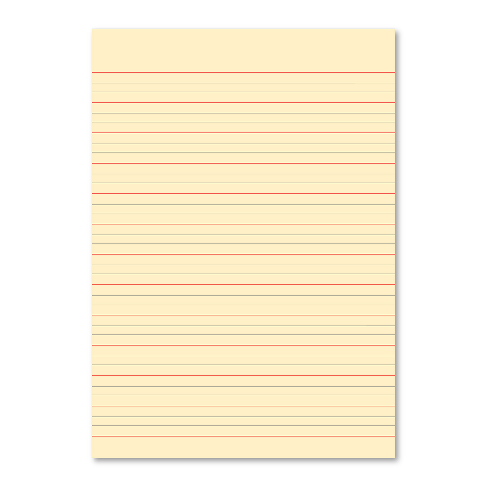 Hamelin A4 Exercise book Stapled, Handwriting ruling 6mm 21mm intervals, cream paper, 80 page - Without Free Personalisation