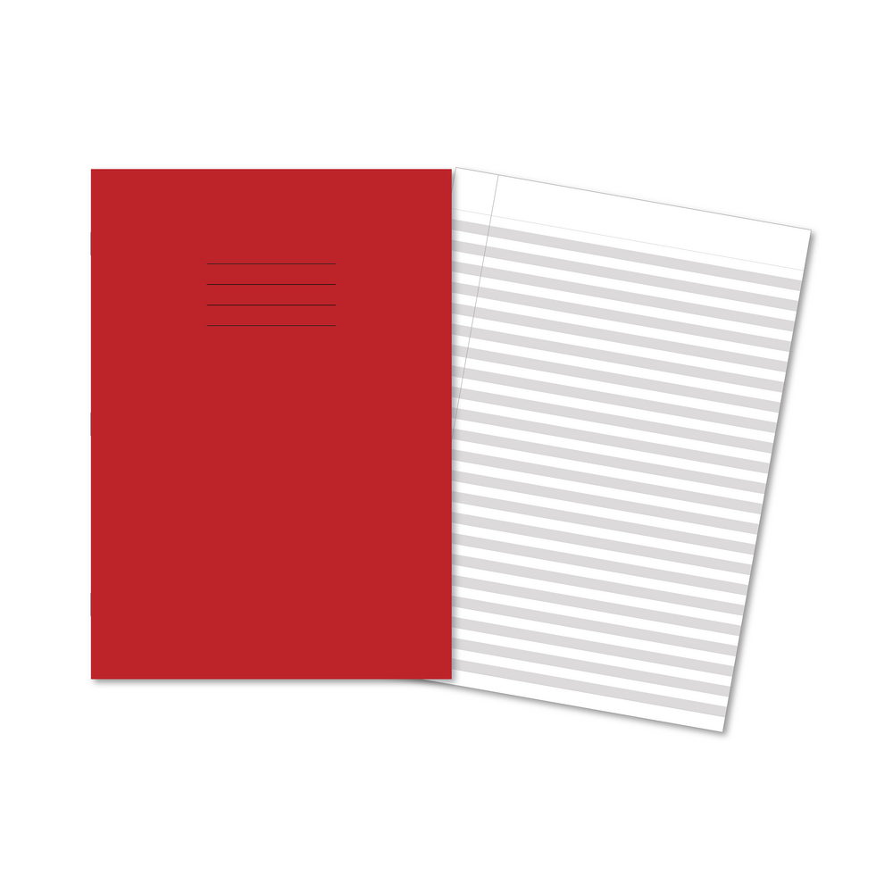 Hamelin A4 Exercise Book Stapled, Handwriting 6mm highlighted Grey ruling, 80 Page - Without Free Personalisation
