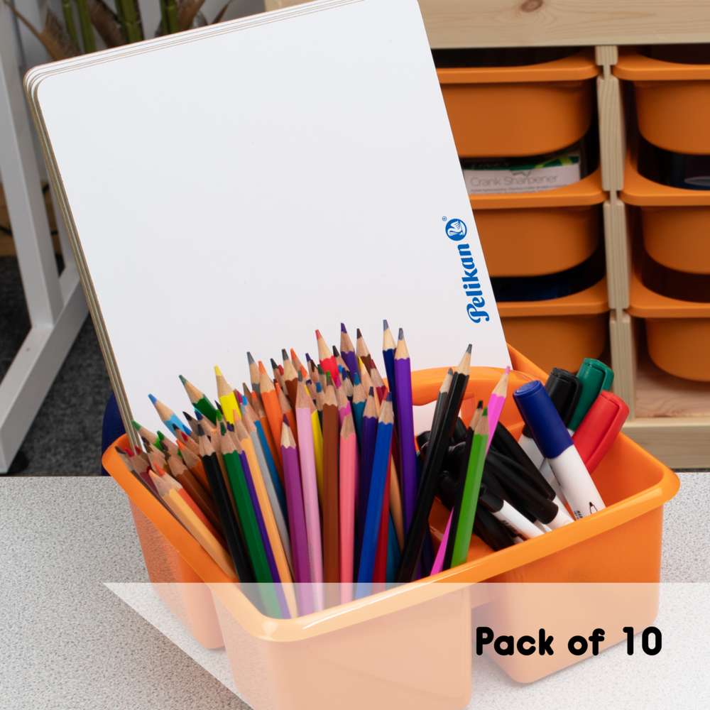 Pelikan Mini Rigid Whiteboards 15mm Ruled/Plain - Pack of 10