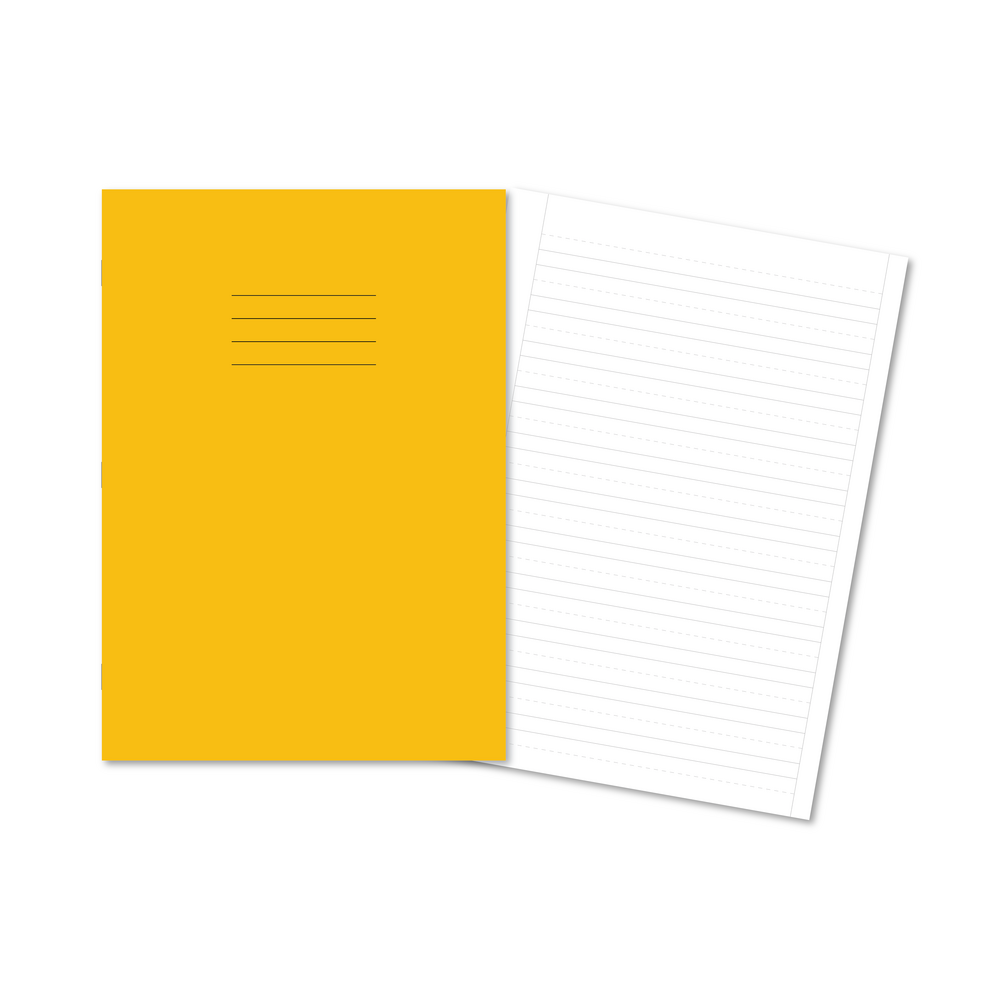 Hamelin A4 Exercise Book Stapled, Handwriting 8mm dashed ruling, 80 Page - Without Free Personalisation