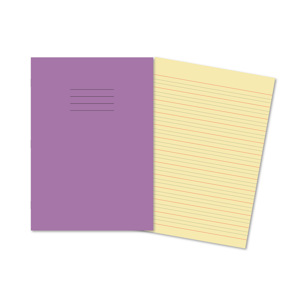 Hamelin A4 Exercise book Stapled, Handwriting ruling 6mm 21mm intervals, cream paper, 80 page - Without Free Personalisation