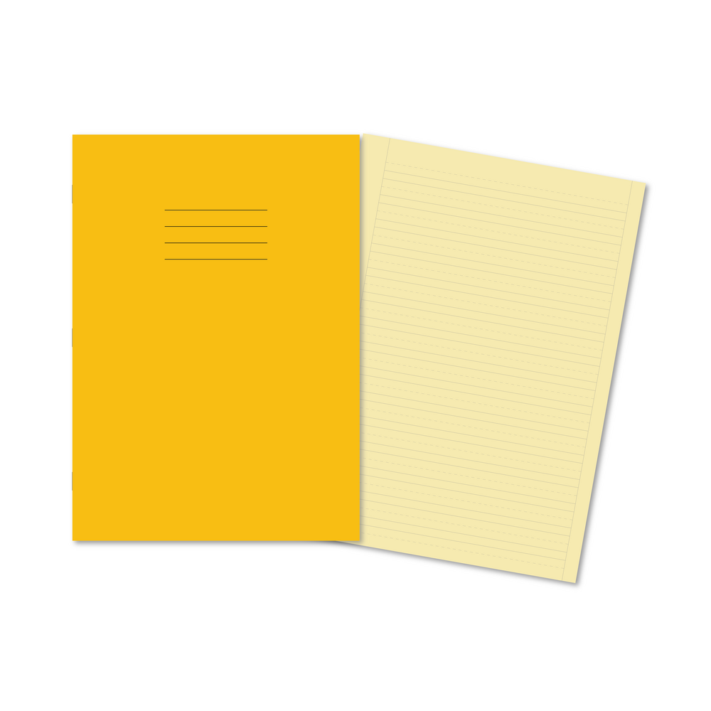 Hamelin A4 Exercise book Stapled, Handwriting ruling 6mm dashed, cream paper, 80 page - Without Free Personalisation