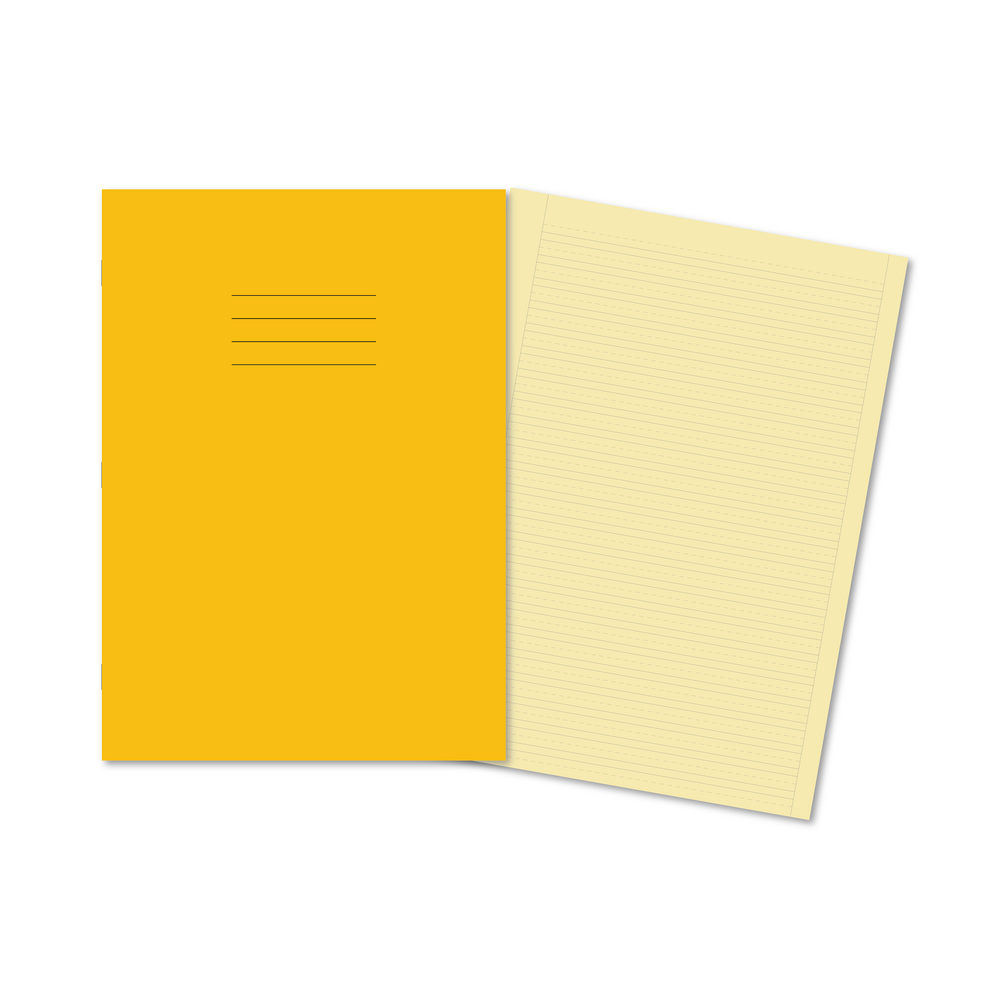 Hamelin A4 Exercise book Stapled, Handwriting ruling 4mm dashed, cream paper, 80 page - Without Free Personalisation