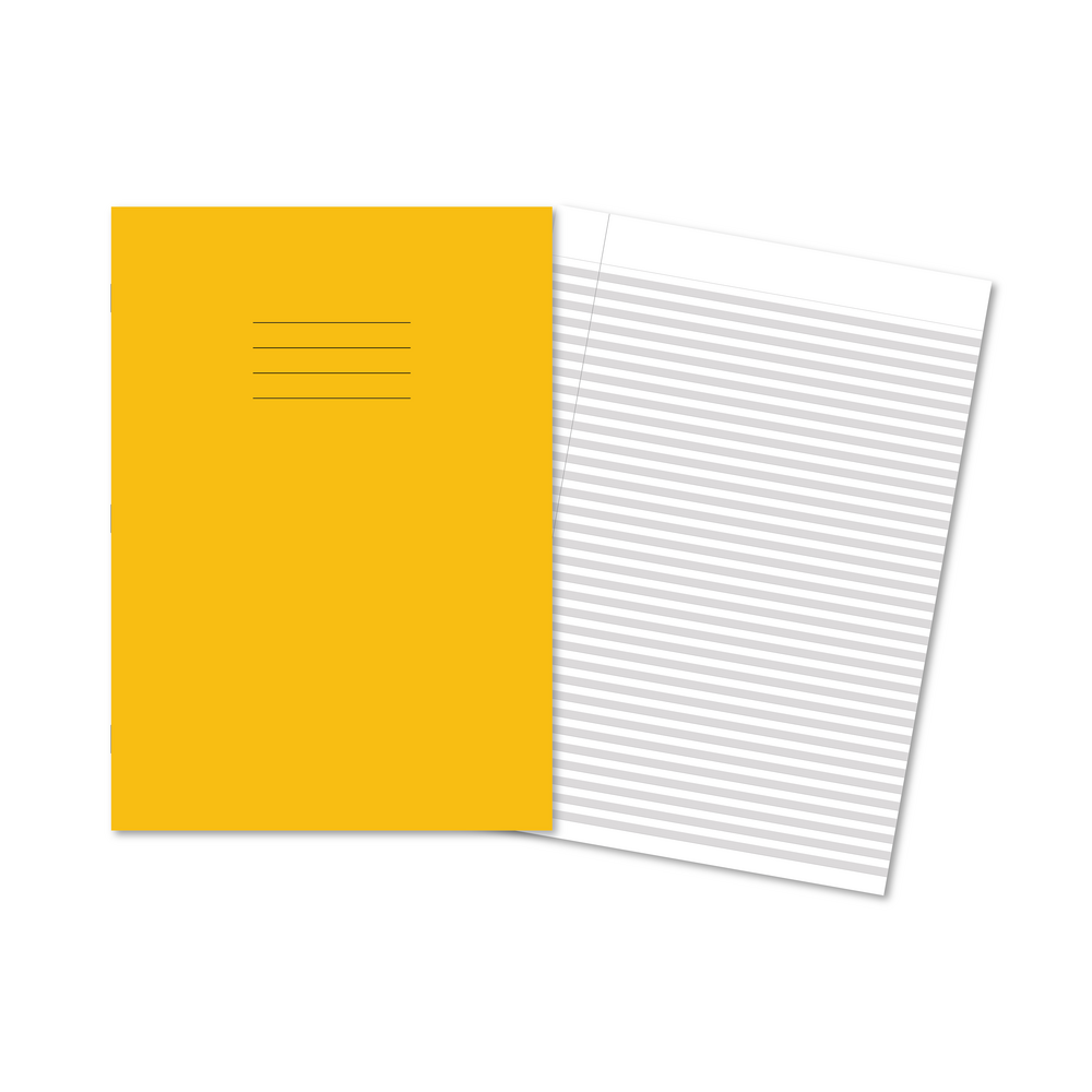 Hamelin A4 Exercise Book Stapled, Handwriting 4mm highlighted Grey ruling, 80 Page - Without Free Personalisation