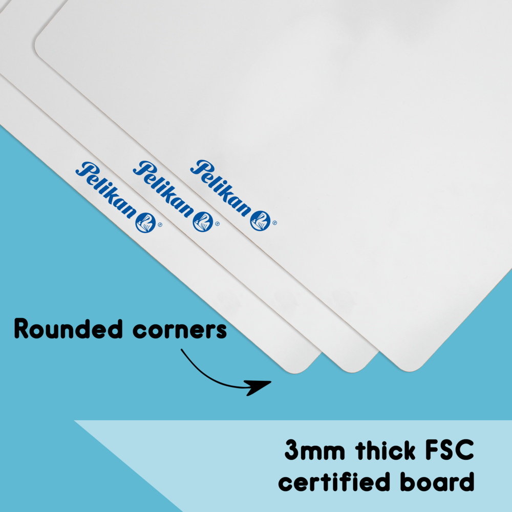 Pelikan Mini Rigid Whiteboards Plain - Pack of 10