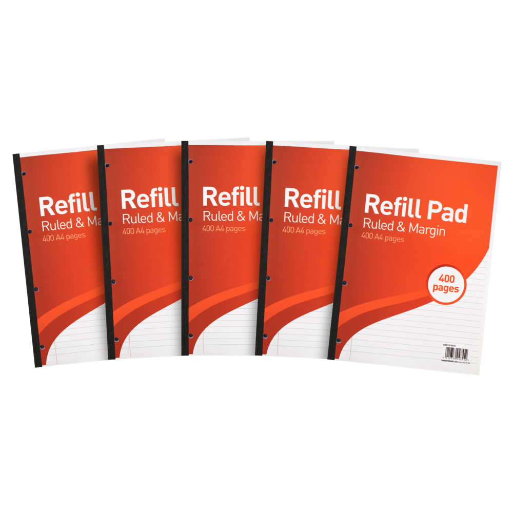 Summit A4 Narrow Ruled and Margin Refill Pad - Pack of 5
