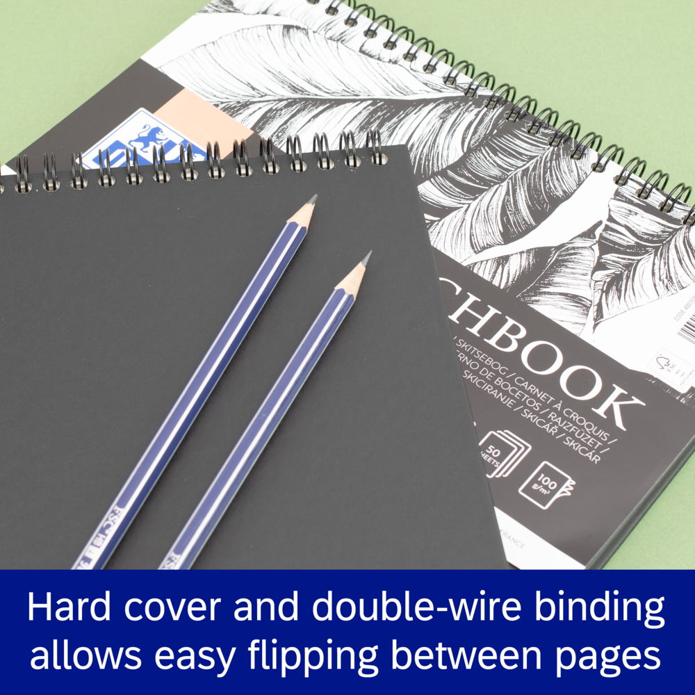 Oxford Spiral Bound A4 Hardcover Sketchbook - Pack of 5