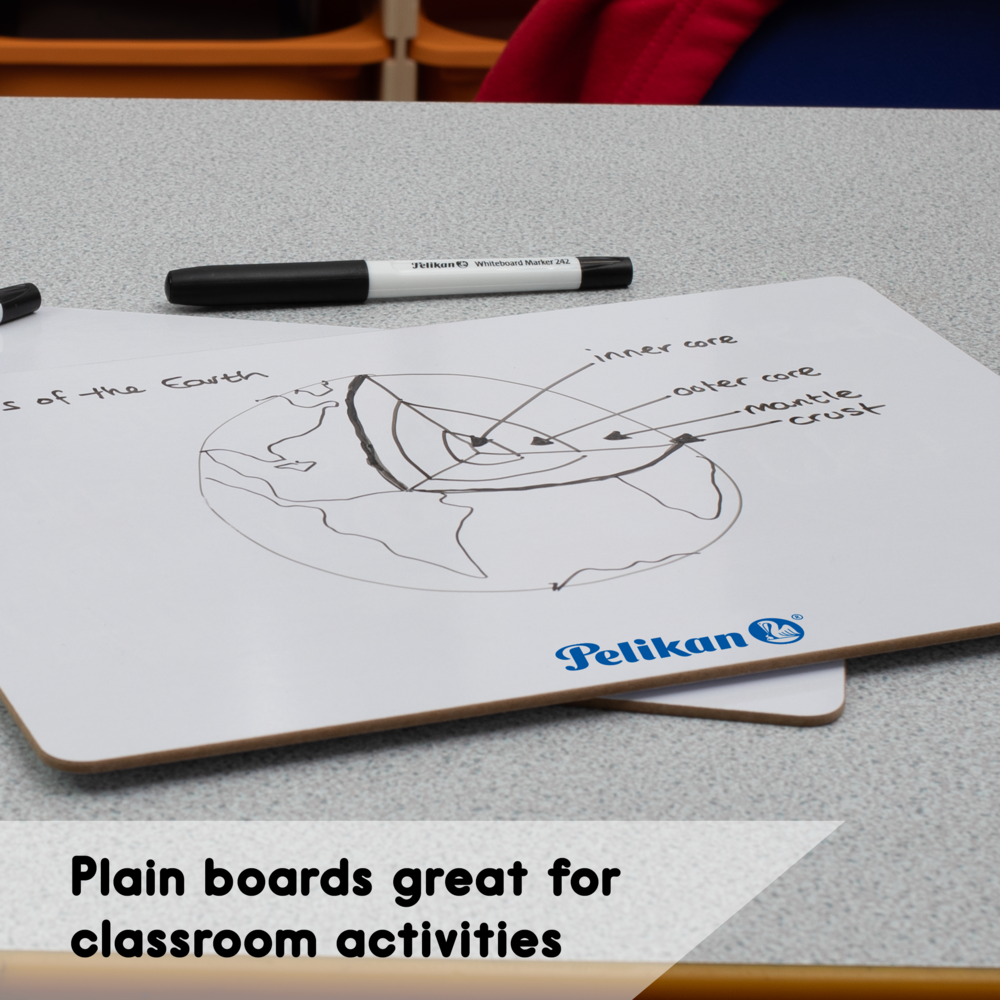 Pelikan Mini Rigid Whiteboards Plain - Pack of 10