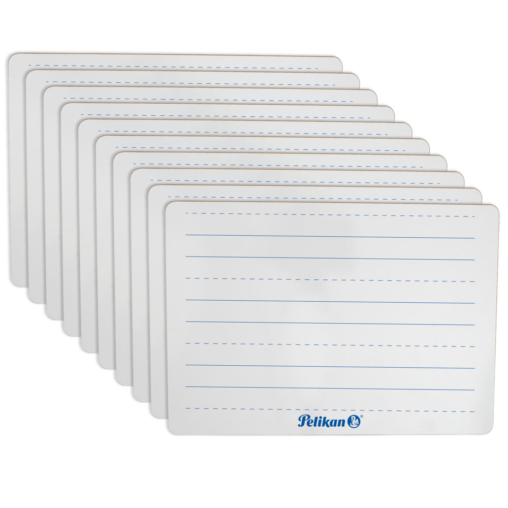 Pelikan Mini Rigid Whiteboards 20mm Ruled/Plain - Pack of 10