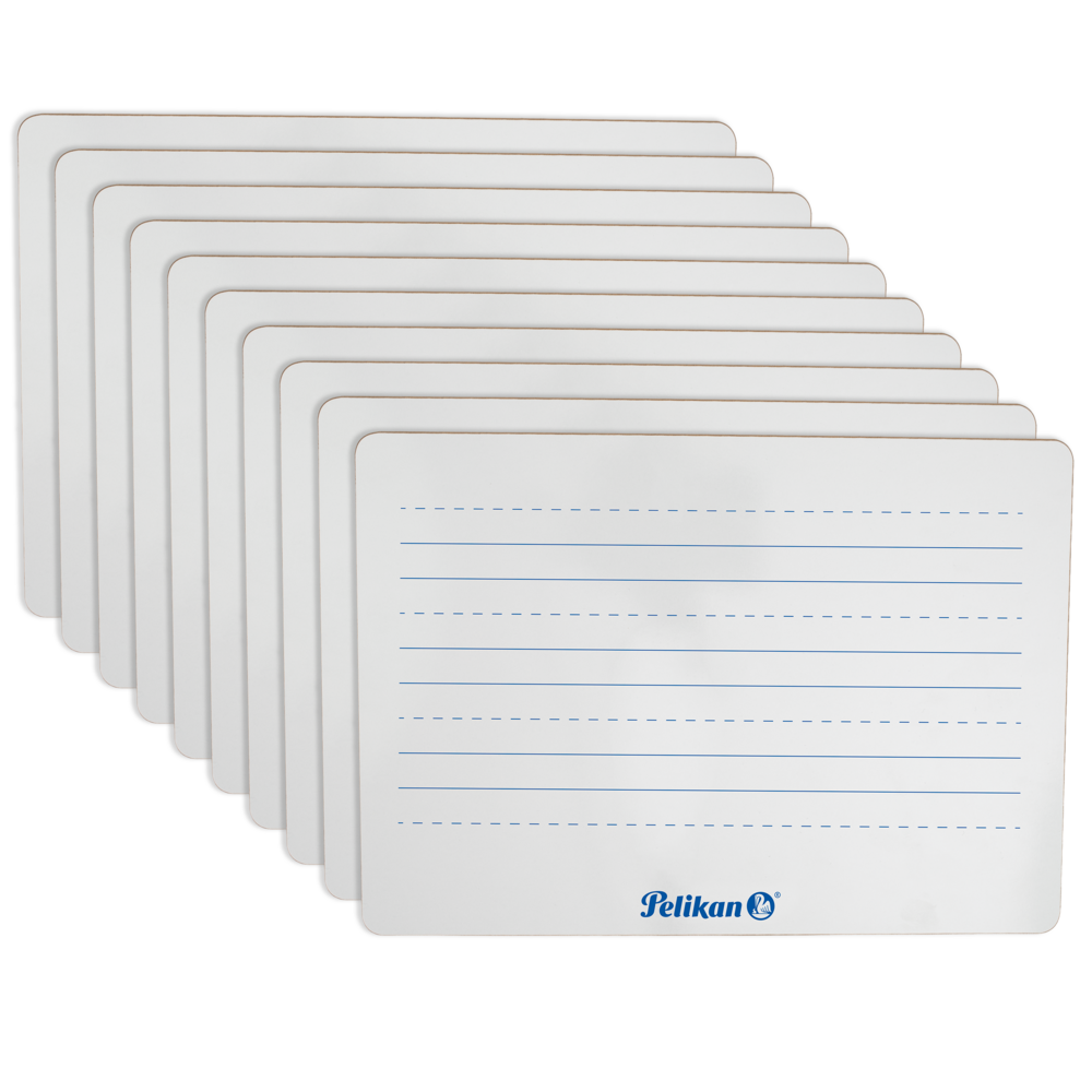 Pelikan Mini Rigid Whiteboards 15mm Ruled/Plain - Pack of 10