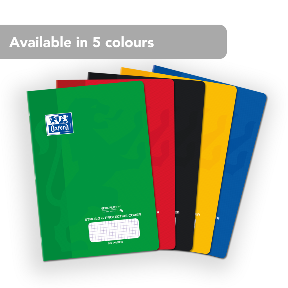 Oxford PP Cover A4 Exercise Book 5mm Squared, 96 Pages