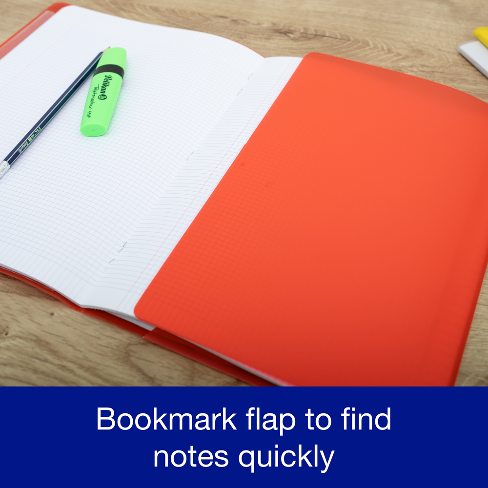 Oxford easyBook® A4 Bright PP Exercise Books, 4x4 squared, 96 Pages - Pack of 10