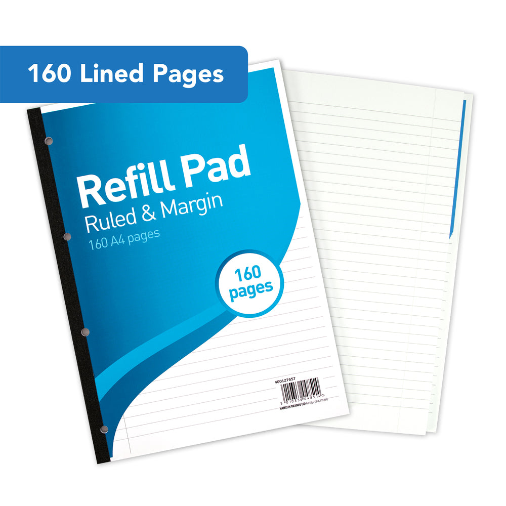 Summit A4 Ruled and Margin Refill Pad - Pack of 5