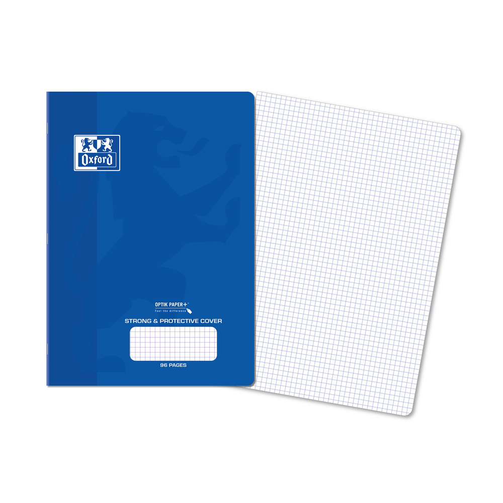 Oxford PP Cover A4 Exercise Book, 5mm Squared, 96 Pages
