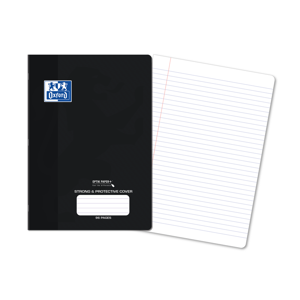 Oxford PP Cover A4 Exercise Book, 8mm Ruled & Margin, 96 Pages