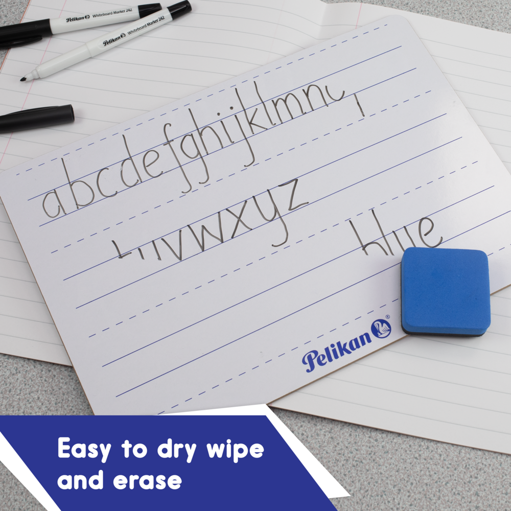 Pelikan Mini Rigid Whiteboards 20mm Ruled/Plain - Pack of 10