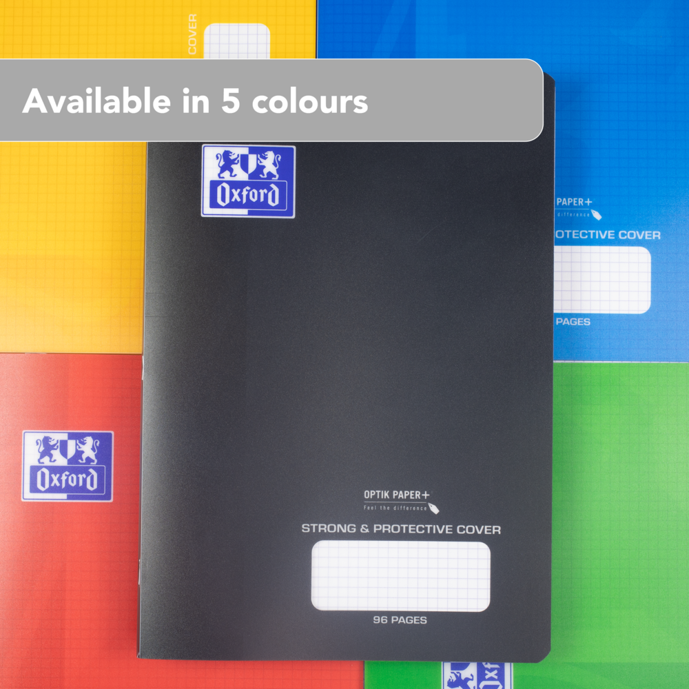 Oxford PP Cover A4 Exercise Book, 5mm Squared, 96 Pages