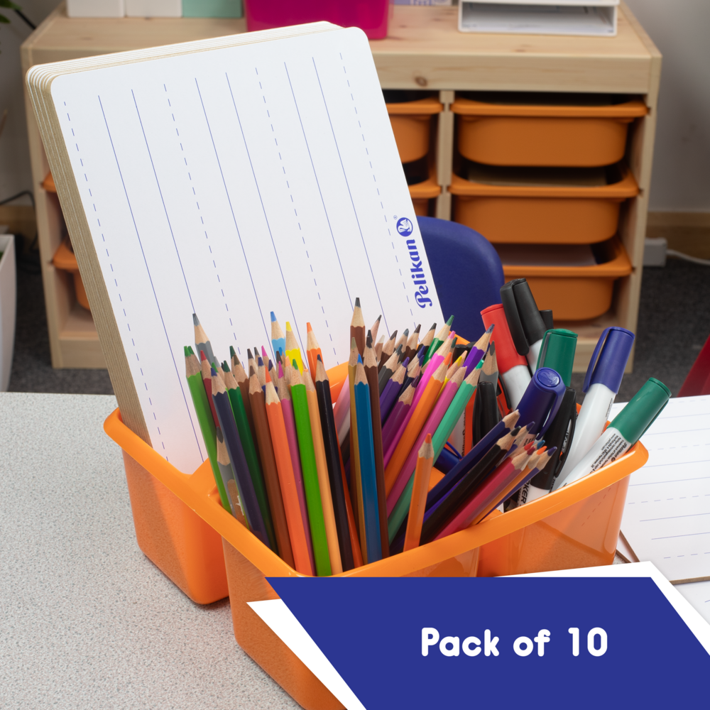 Pelikan Mini Rigid Whiteboards 20mm Ruled/Plain - Pack of 10