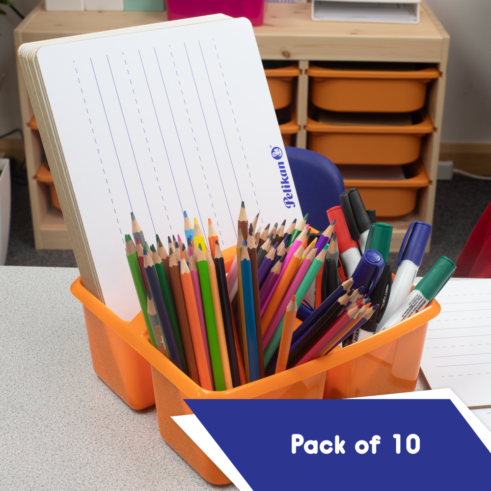 Pelikan Mini Rigid Whiteboards 15mm Ruled/Plain - Pack of 10
