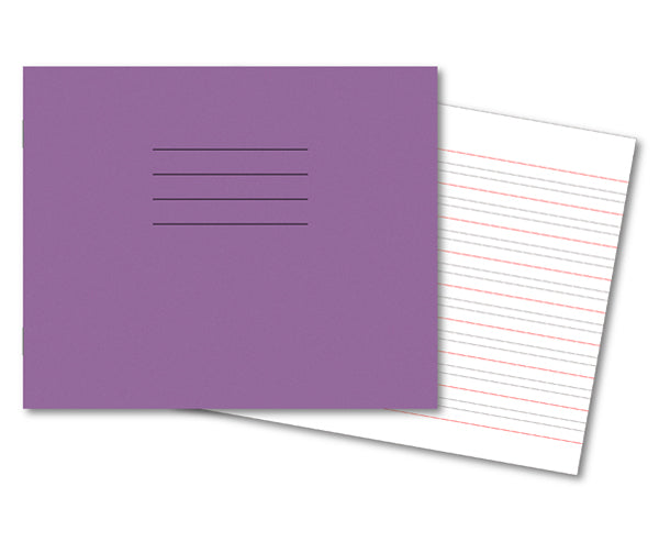 160mm x 200mm 4/16mm Ruled 40 Page Purple Handwriting Book - Exercise Books