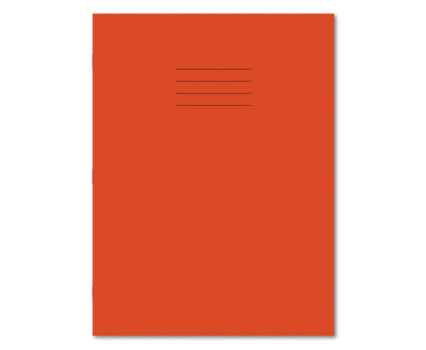 SCHOOL EXERCISE BOOKS - 5 Pack A5 Red Cover, 8mm Lines, 48 Pages (165x203mm)