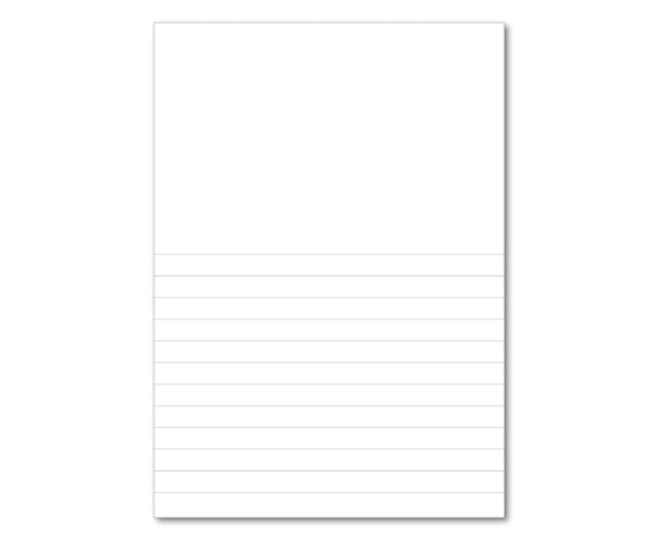 Manila School Exercise Book A4 13mm Ruled Bottom/Plain Top - Without Free Personalisation